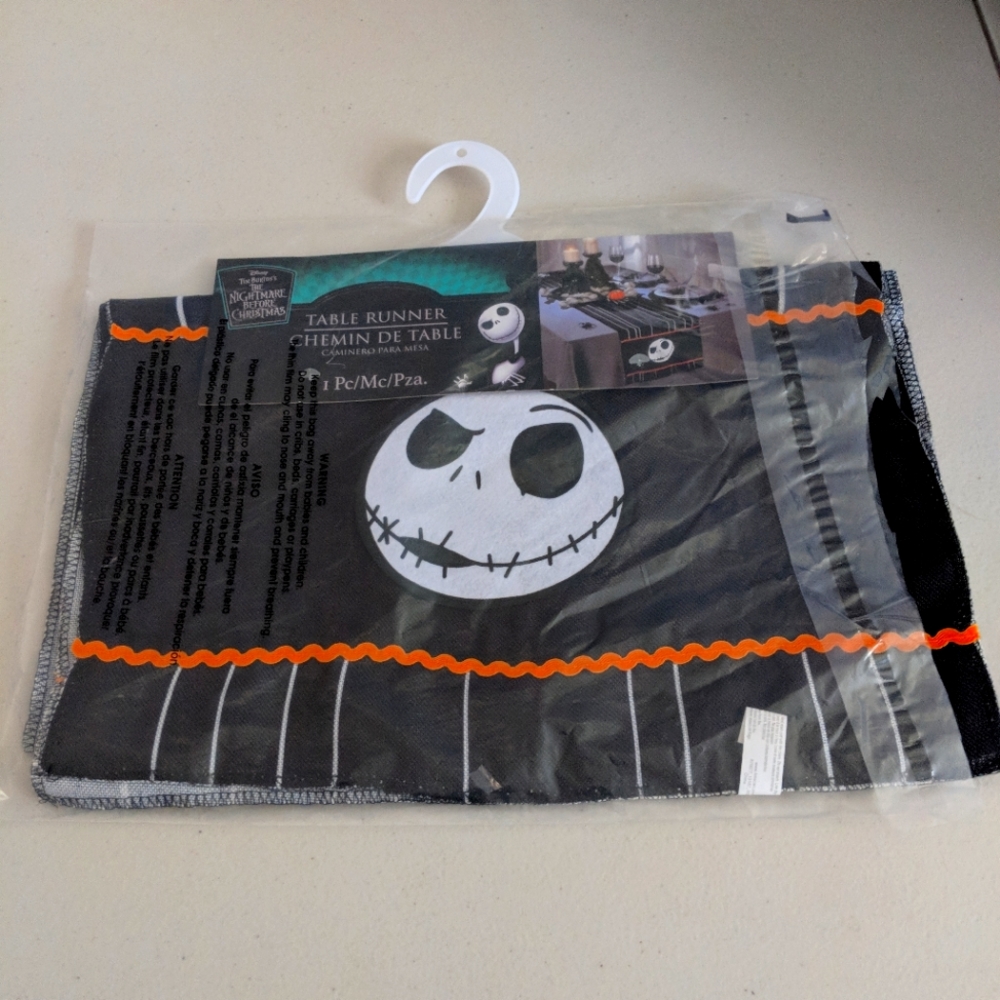 Halloween Tabletop Decor Runner Holidays Nightmare Before Christmas